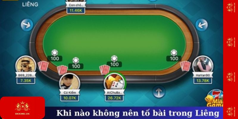 Khi nào không nên thực hiện tố bài trong Liêng